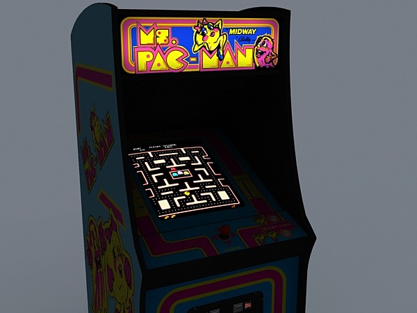 3d ms pac-man arcade - ms pac-man arcade by monkeyodoom